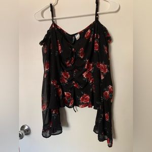 H&M (Divided) Off Shoulder Semi Sheer top